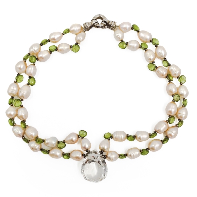 Peridot Perlen Collier | DTCO3